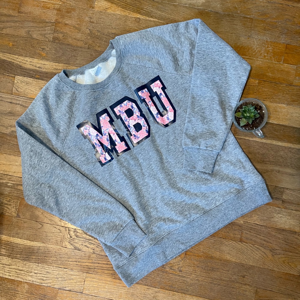 Custom Made College Sweatshirt Size Med